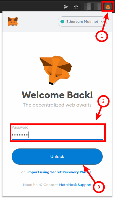 unlock metamask wallet