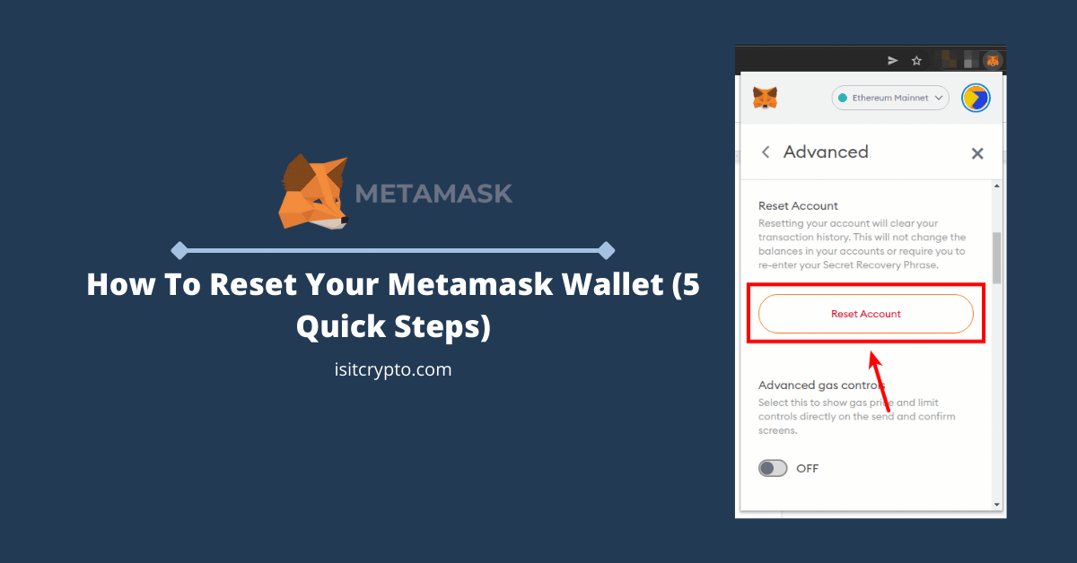 Hopw to reset metamask top crypto exchange in uae