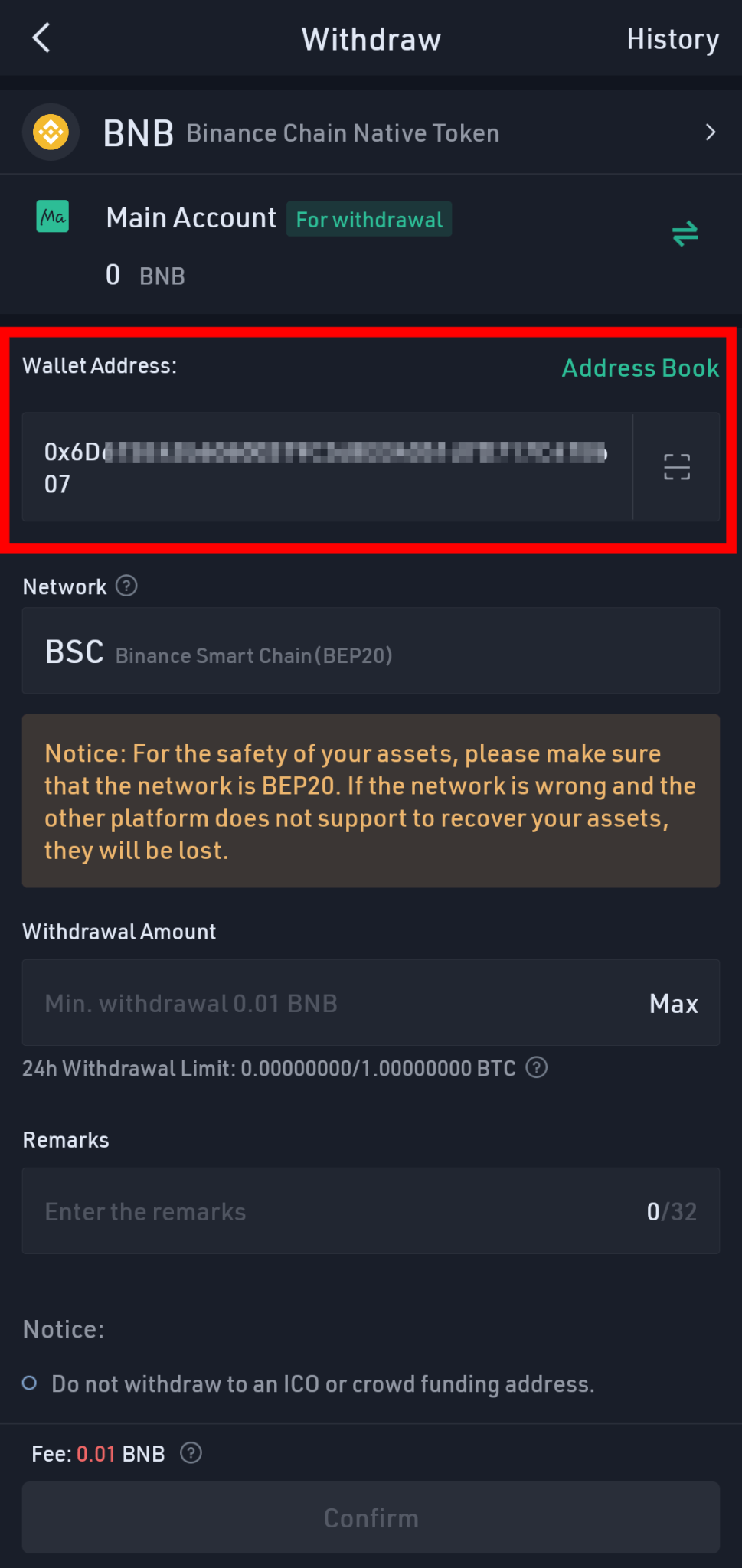 can you transfer bnb from kucoin to trust wallet