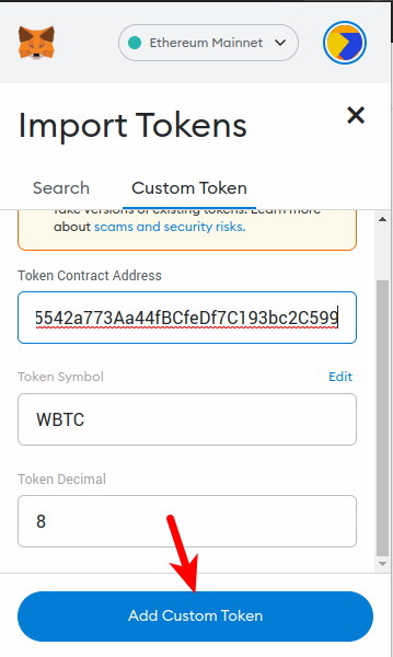 add bitcoin to metamask wallet