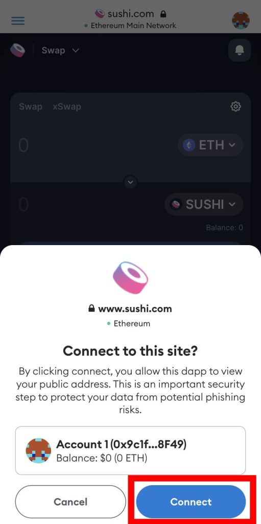 approve sushi connection mm mobile