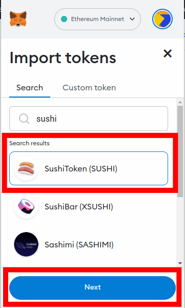select sushi click next mm ext