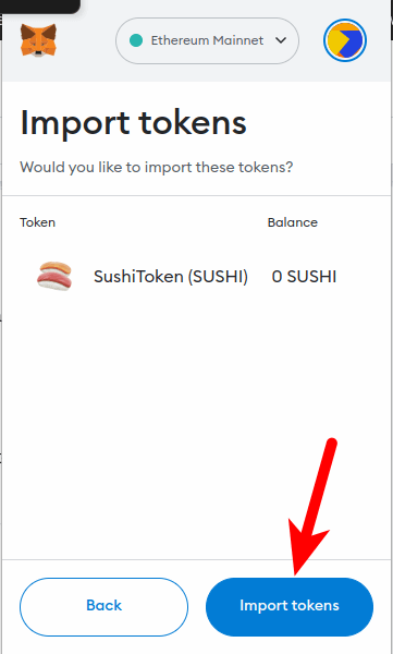 click import tokens mm ext sushi