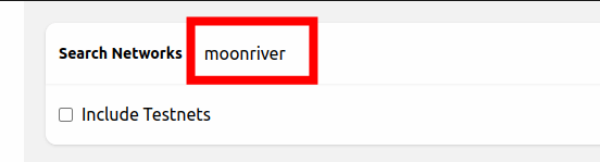 search Moonriver chainlist