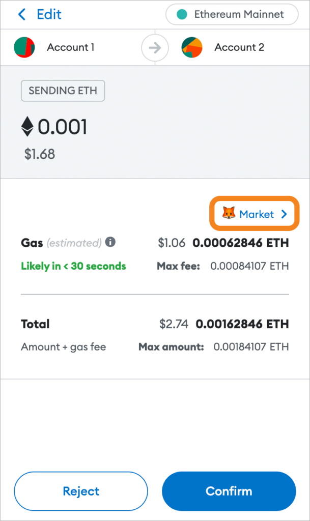 adjust gas fees metamask