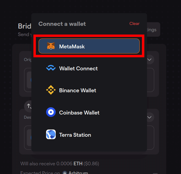 select metamask synapse